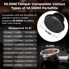 V3 Calibrated tamper  All black, 58.5 mm, black