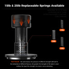 V5 Click Calibrated tamper with 15lb,20lb,30lb, 58.50mm, black, Sound Feedback