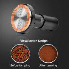 Calibrated Adjustable ( 20-30lbs) tamper, 58.50mm, black  