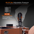 Calibrated Adjustable ( 20-30lbs) tamper, 58.50mm, black  