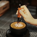 Coffee Art Needle, black-red rosewood
