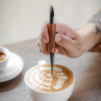 Coffee Art Needle, black-red rosewood