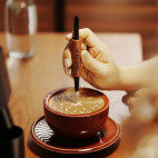 Coffee Art Needle, black-red rosewood